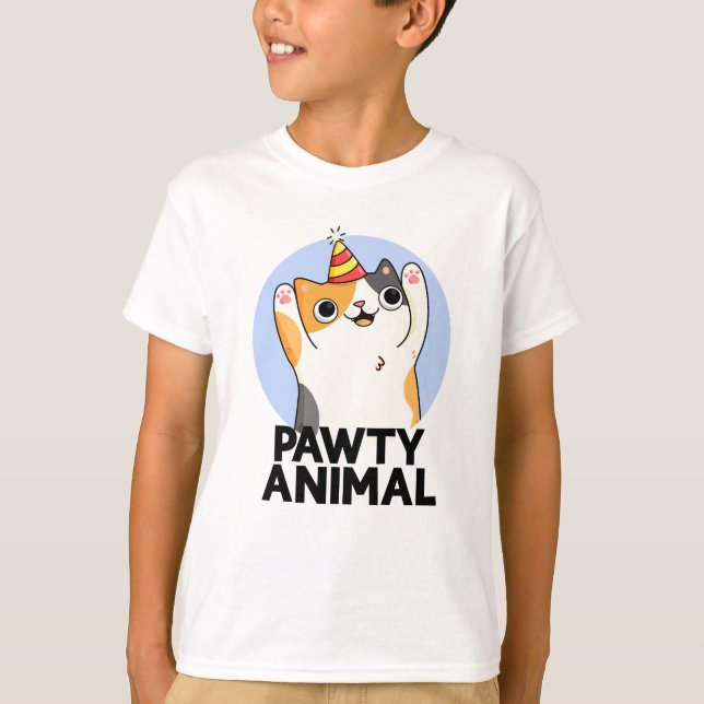 Camiseta Patoso animal gracioso Fiesta Cat Pun (Anverso)