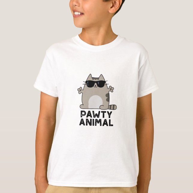 Camiseta Patoso animal gracioso Fiesta Cat Pun (Anverso)