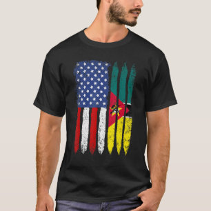 Camiseta Patr De Bandera De Mozambique De Ee.Uu.