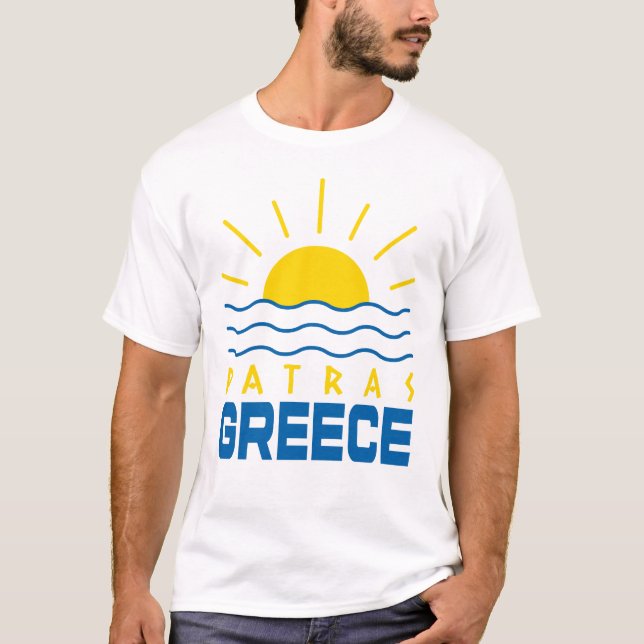 Camiseta Patras Grecia Sunshine and Sea's White (Anverso)