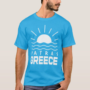Camiseta Patras Grecia Sunshine y el Verde azulado de los h