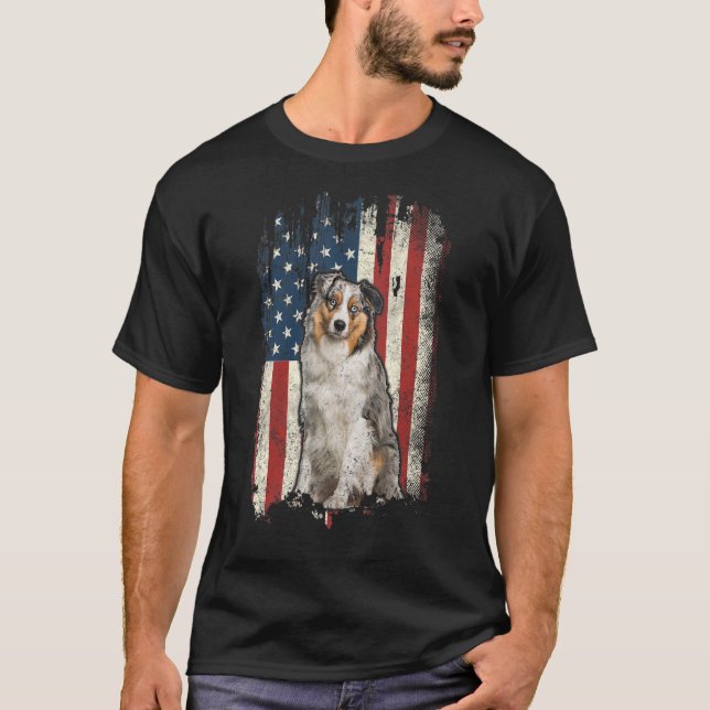 Camiseta Patri, la bandera norteamericana de pastor austral (Anverso)
