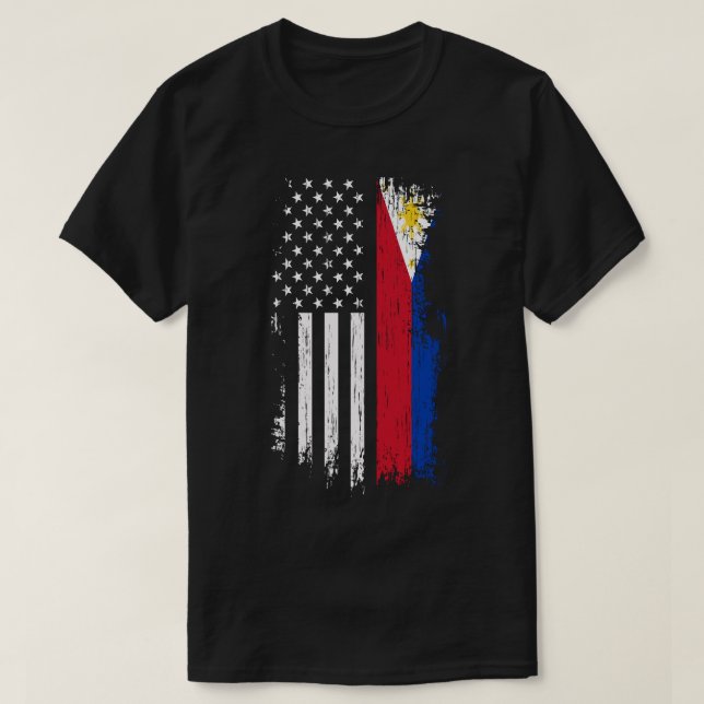 Camiseta Patria de la bandera filipina estadounidense - Org (Diseño del anverso)