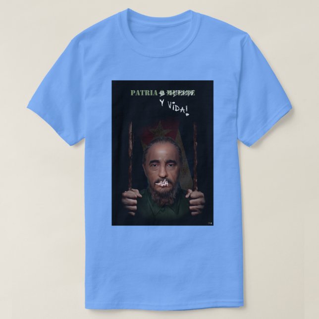 Camiseta Patria y vida Cuba Fanart (Diseño del anverso)