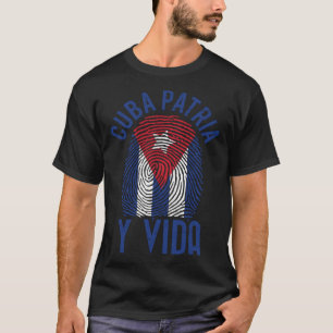 Camiseta Patria y Vida Cuba Libertad Libertad Libertad Slog