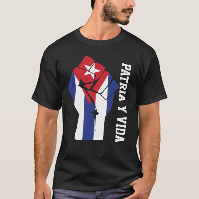  Camiseta Patria y Vida Free Cuba (Anverso)