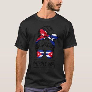 Camiseta Patria Y Vida Sos Bandera Cuba Desordenada Mujer C