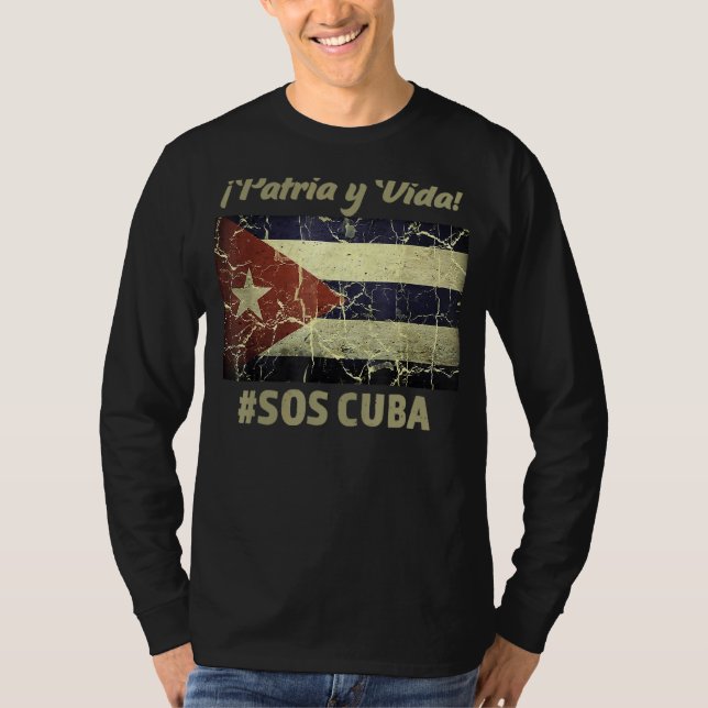 Camiseta Patria y Vida Sos Bandera Cuba Libre Cuba 1 (Anverso)