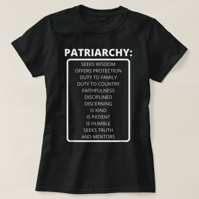 Camiseta Patriarchy Design Family Men Conservative T Christ (Diseño del anverso)