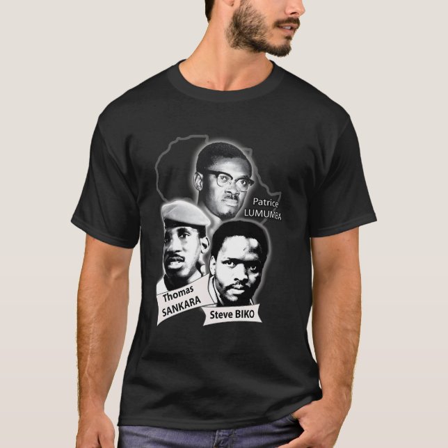 Camiseta Patrice Lumumba Thomas Sankara Steve Biko (Anverso)