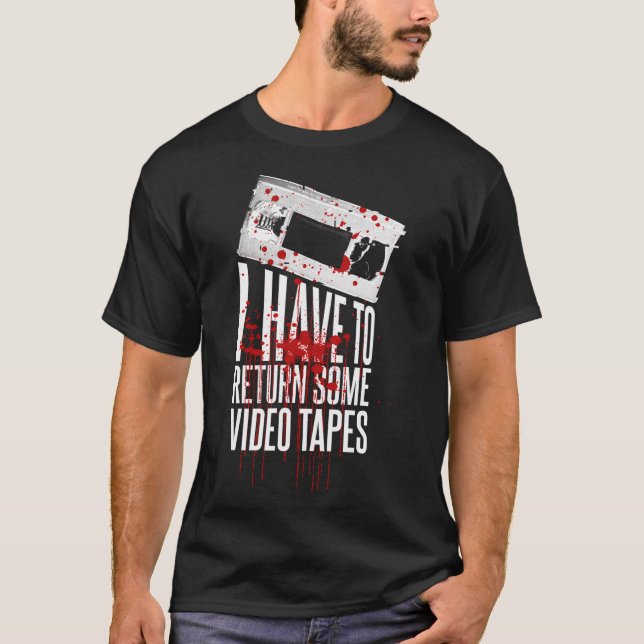 Camiseta Patrick Bateman tengo que devolver algunas cintas  (Anverso)