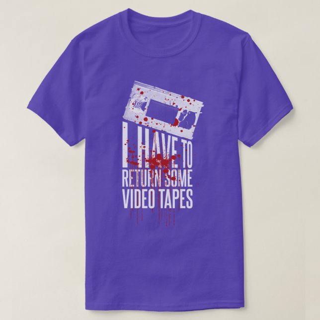 Camiseta Patrick Bateman Tengo que devolver algunas cintas  (Diseño del anverso)