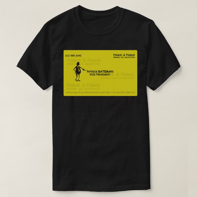Camiseta Patrick Batemen Comic Sans Business d (Diseño del anverso)