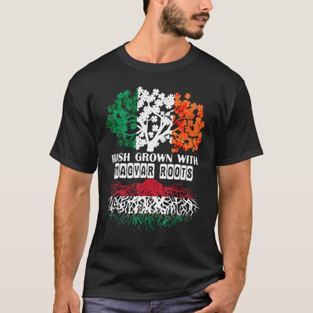 Camiseta Patrick Day irish Ireland root Magyar Hungary Flag (Anverso)