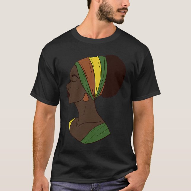 Camiseta Patrimonio africano de la mujer afroamericana (Anverso)
