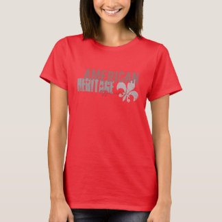 CAMISETA PATRIMONIO AMERICANO MUJERES ESCUDO GRIS TSHIRT