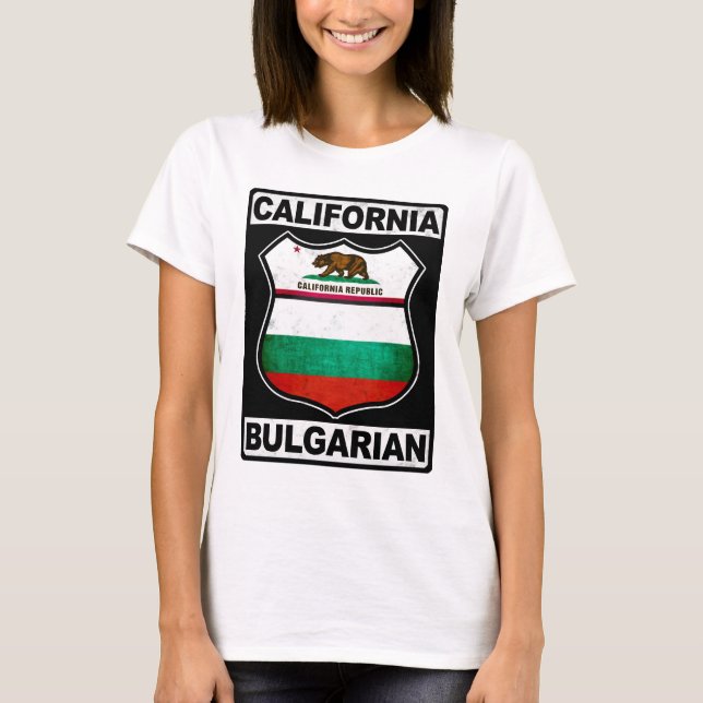 Camiseta Patrimonio búlgaro-americano de California (Anverso)