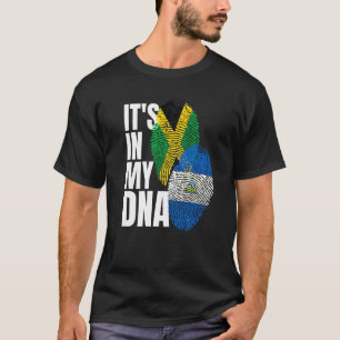 Camiseta Patrimonio De Adn De Bandera Mezcla De Nicaragua Y