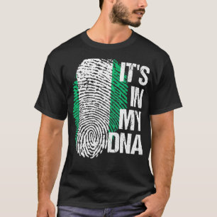 Camiseta Patrimonio de Adn de la Bandera de Nigeria genera 