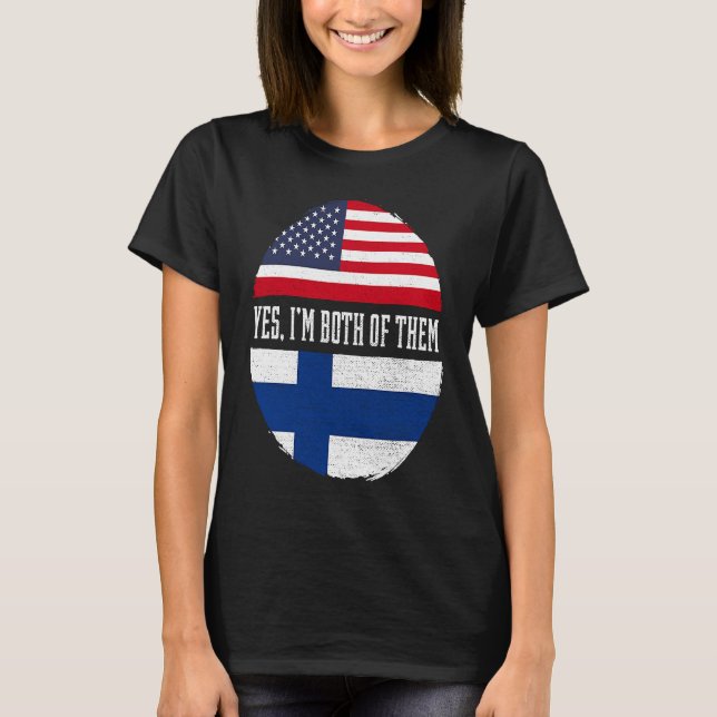 Camiseta Patrimonio de Finlandia de la mitad de finlandés d (Anverso)