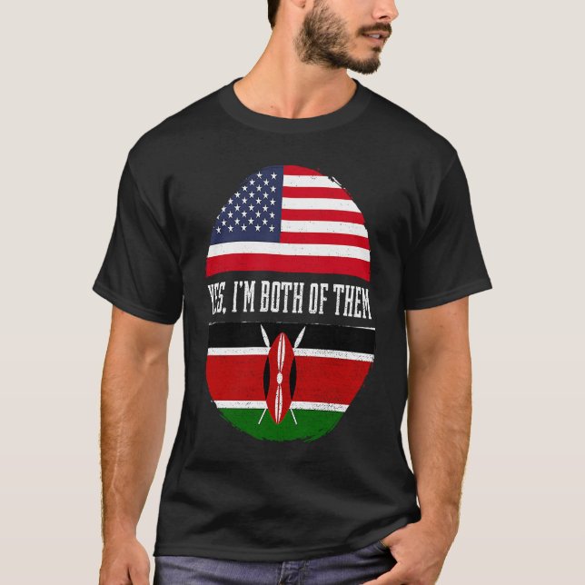 Camiseta Patrimonio de Kenia de la bandera de los Estados U (Anverso)