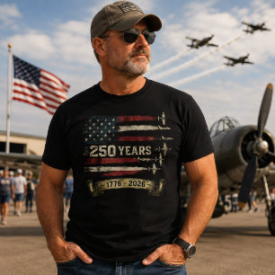 Camiseta Patrimonio de la Aviación de EE. UU. 250 Años 1776
