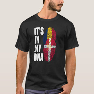 Camiseta Patrimonio De La Bandera De ADN Chadiano Y Danés