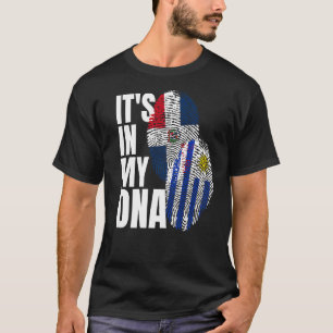 Camiseta Patrimonio De La Bandera De ADN De La Mezcla Urugu