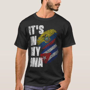 Camiseta Patrimonio De La Bandera De La Mezcla De ADN Ecuat