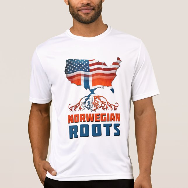 Camiseta Patrimonio de la Bandera de Noruego (Anverso)
