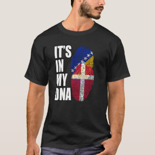 Camiseta Patrimonio de la Bandera del ADN Bosnio Y Danés