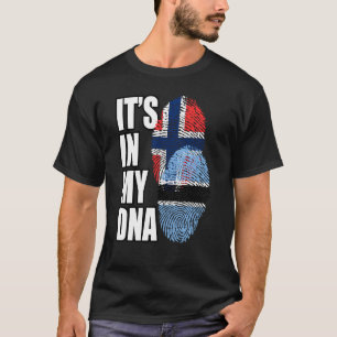 Camiseta Patrimonio De La Bandera Del Adn De La Mezcla Bots