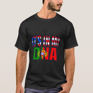 Camiseta Patrimonio De La Bandera Del Adn En Puerto Rico Y