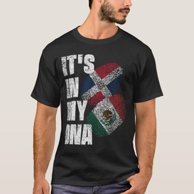 Camiseta Patrimonio de la Bandera Mexicana y Dominicana (Anverso)