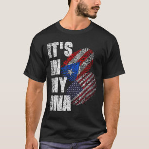 Camiseta Patrimonio de la Bandera Mezcla Americana y Puerto