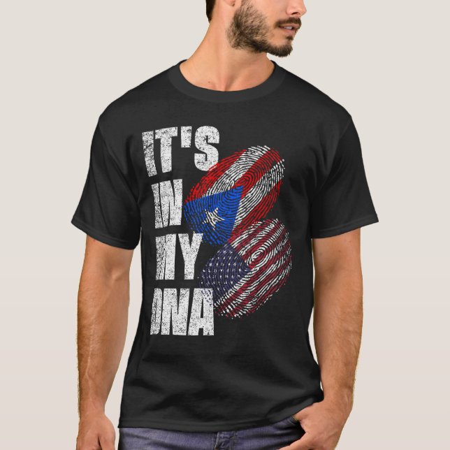 Camiseta Patrimonio de la Bandera Mezcla Americana y Puerto (Anverso)