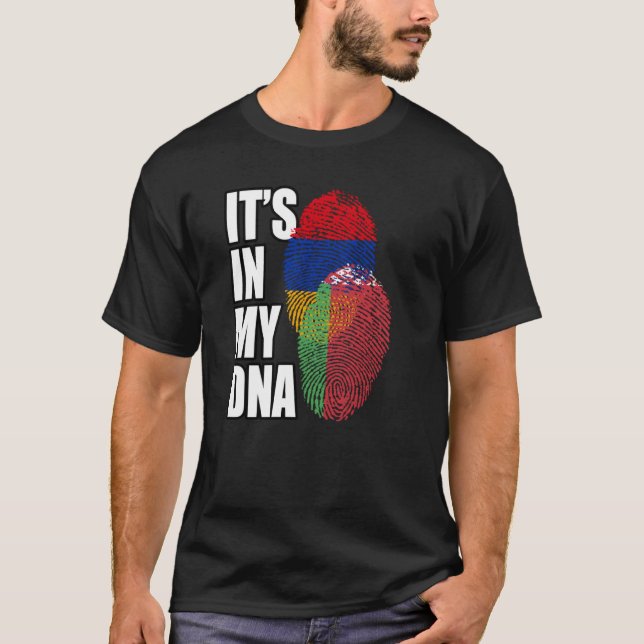 Camiseta Patrimonio de la Bandera Mezcla Bielorrusa Y Armen (Anverso)