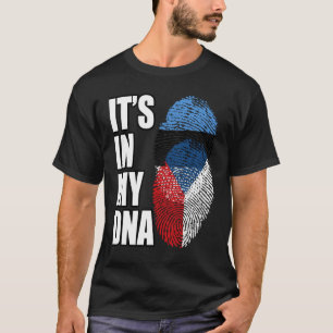 Camiseta Patrimonio de la Bandera Mezcla Checa Y Estonia