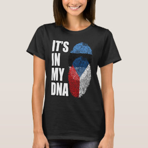 Camiseta Patrimonio de la Bandera Mezcla Checa Y Estonia