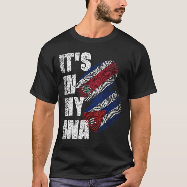 Camiseta Patrimonio de la Bandera Mezcla Costarricense Y Cu (Anverso)