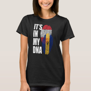 Camiseta Patrimonio De La Bandera Mezcla De ADN De Barbados