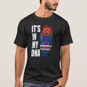 Camiseta Patrimonio de la Bandera Mezcla de ADN de Cabo Ver
