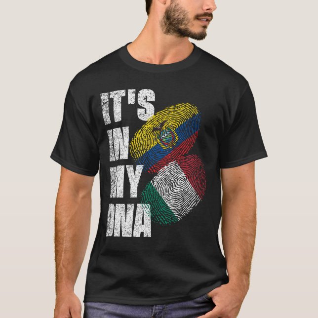Camiseta Patrimonio de la Bandera Mezcla Ecuatoriana E Ital (Anverso)