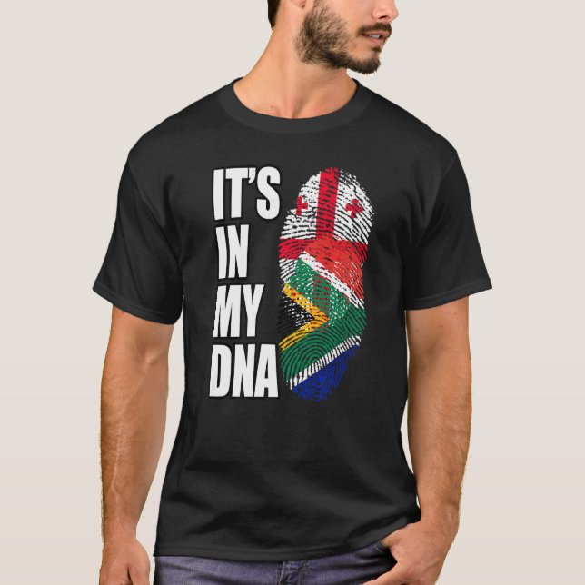 Camiseta Patrimonio de la Bandera Mezcla Georgiana Y Sudafr (Anverso)
