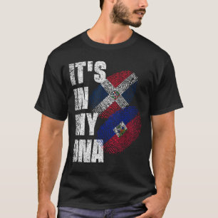 Camiseta Patrimonio de la Bandera Mezcla Haitiana Y Dominic