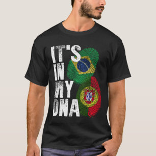 Camiseta Patrimonio de la Bandera Mezcla Portuguesa Y Brasi