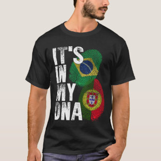 Camiseta Patrimonio de la Bandera Mezcla Portuguesa Y Brasi
