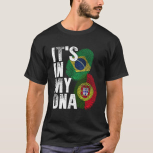 Camiseta Patrimonio de la Bandera Mezcla Portuguesa Y Brasi
