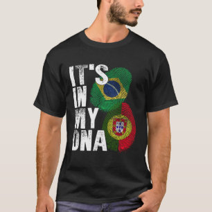 Camiseta Patrimonio de la Bandera Mezcla Portuguesa Y Brasi