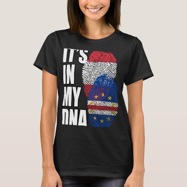 Camiseta Patrimonio de la Mezcla de ADN de Cabo Verde Y Aus (Anverso)